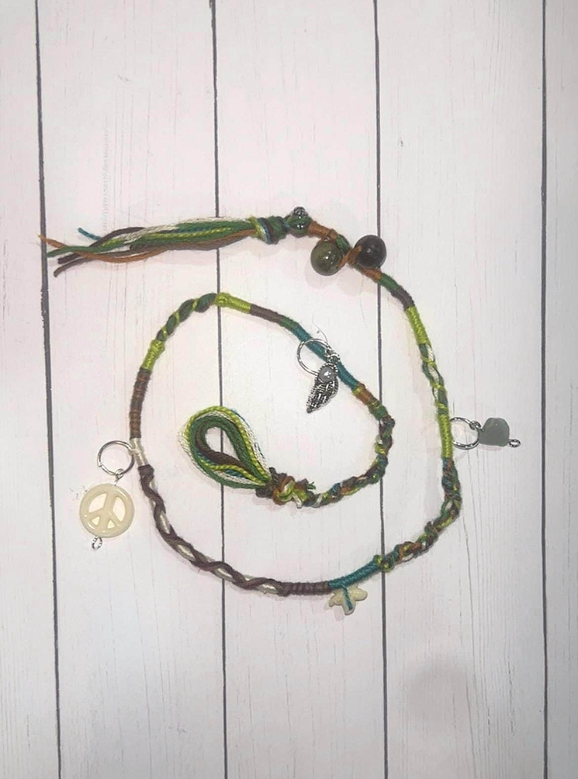 Earthborn Hair Wrap | Handmade Hippie Hair Accessory | Boho Festival Braid Wrap | Nature-Inspired Dreadlock Wrap | Spiritual Hair Jewelry