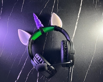 Unicorn Horn Headphone Attachment: Gaming Cosplay Ears