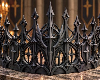 Black Paladin Crown | Dark Knight Cosplay Crown | Gothic Warrior Headpiece | Dark Fantasy Knight Costume Crown | Medieval Crown