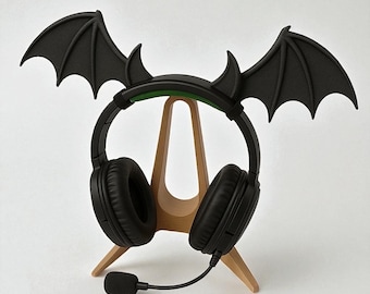 Vampire Bat Headphone Wings: Gothic Cosplay Headphone Accessory