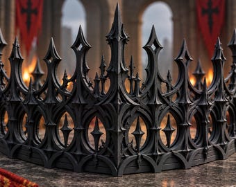 Ashen King Crown | Dark Fantasy Cosplay Crown | Gothic King Headpiece | Fallen Kingdom Costume Crown | Medieval Fantasy Crown