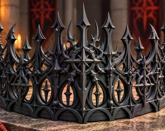 Chaos Knight Crown | Dark Knight Cosplay Crown | Gothic Warrior Headpiece | Dark Fantasy Medieval Costume Crown | Fantasy Crown