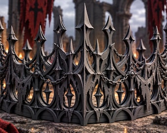 Abandoned King Crown | Dark Fantasy Cosplay Crown | Gothic King Headpiece | Fallen Kingdom Costume Crown | Medieval Royal Crown