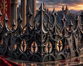 Banished Emperor Crown | Dark Fantasy Cosplay Crown | Gothic Emperor Headpiece | Fallen Royal Costume Crown | Medieval Fantasy Crown