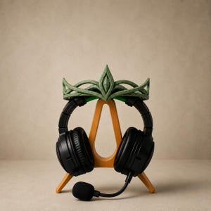 Fey Prince Circlet Headset Attachment | Fantasy Woodland Gaming Accessory