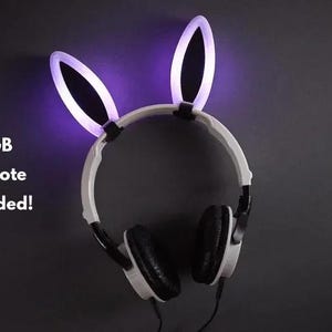 RGB Bunny Headset Ears: Gamer Cosplay LED Attachment