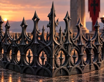 Burned King Crown | Dark Fantasy Cosplay Crown | Gothic King Headpiece | Scorched Kingdom Costume Crown | Medieval Fantasy Crown