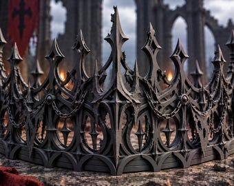 Exiled King Crown | Dark Fantasy Cosplay Crown | Gothic King Headpiece | Fallen Royal Costume Crown | Medieval Fantasy Crown