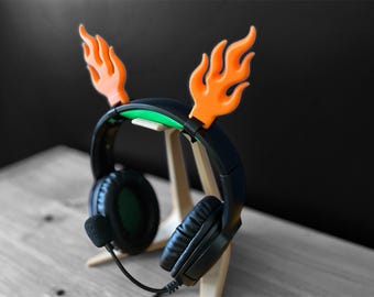 Flame Headset Attachments: Fire Gaming Headphone Accessories