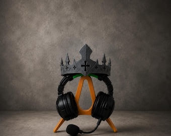 Templar Crown Headset Attachment | Medieval Knight Gaming Accessory
