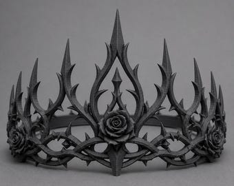 Bloodthorn Crown | Dark Fantasy Gothic King Queen Headpiece