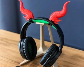 Fire Dragon Headset Horns: Fantasy Cosplay Gamer Accessory