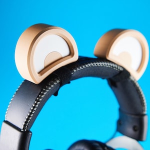 Cute Bear Headset Ears | Teddy Bear Ear Headphone Attachments | Bear Cosplay Accessory | Streamer Bear Ears | Gift for Bear Lovers