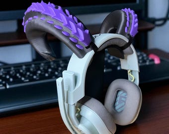 Large Spiked Dragon Headset Horns: Cosplay Headpiece Attachment