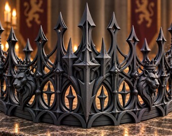 Last King Crown | Dark Fantasy Cosplay Crown | Gothic King Headpiece | Fallen Kingdom Costume Crown | Medieval Royal Crown