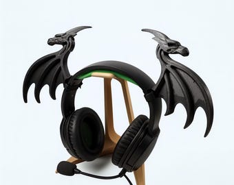 Gothic Dragon Headset Wings: fantasiekoptelefoondecor