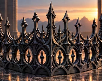 Hollow Emperor Crown | Dark Fantasy Cosplay Crown | Gothic Emperor Headpiece | Undead Royal Costume Crown | Medieval Fantasy Crown
