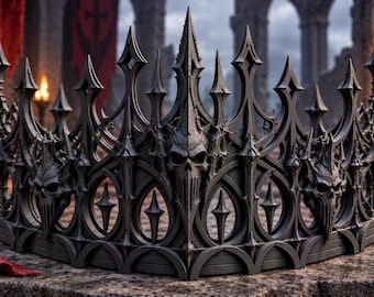 King of Ruin Crown | Dark Fantasy Cosplay Crown | Gothic King Headpiece | Fallen Kingdom Costume Crown | Medieval Royal Crown