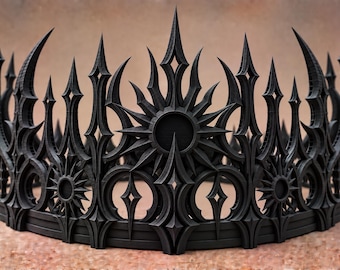 Black Sun Crown | Gothic Solar Eclipse Cosplay Headpiece