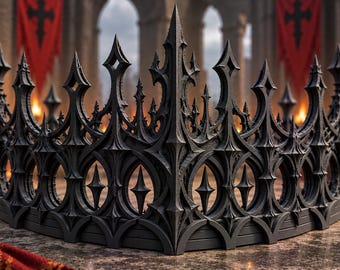 Ash Emperor Crown | Dark Fantasy Cosplay Crown | Gothic Emperor Headpiece | Fallen Empire Costume Crown | Medieval Fantasy Crown