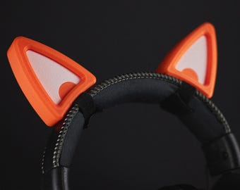Fox Ear Headset Attachment: Cosplay Gaming Headphone Accessory