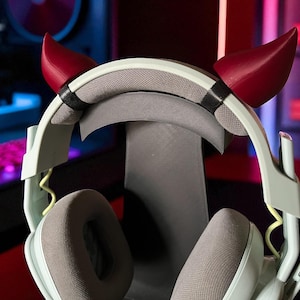 Tiny Headset Horns | Small Demon Cosplay Horns | Mini Horn Attachments for Headphones