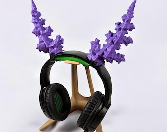 Fractal Horns for Headsets | Spiral Horn Headset Attachment | Cosplay Horn Decor