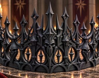 Fallen Emperor Crown | Dark Fantasy Cosplay Crown | Gothic Emperor Headpiece | Fallen King Costume Crown | Medieval Royal Crown