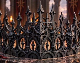Ruin Emperor Crown | Dark Fantasy Cosplay Crown | Gothic Emperor Headpiece | Fallen Empire Costume Crown | Medieval Royal Crown