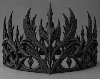 Raven Crown | Gothic Fantasy Headpiece, Dark Royalty Cosplay (Customizable)