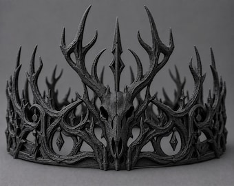 Wendigo Forest Crown | Dark Fantasy Cosplay Headpiece, Gothic Woodland King Costume