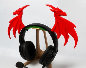 Fire Dragon Headset Wings: Cosplay Headphone Accessory