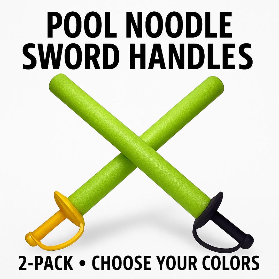 2pack Foam Sword Handles for Pool Noodles 3D Printed Play Sword