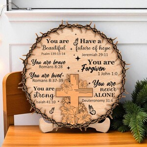 Bible Verse Sign Svg, Christian Wall Decor Svg, Religious Scripture Svg, Inspirational Faith Quote Svg, Laser Cut Wood Sign File