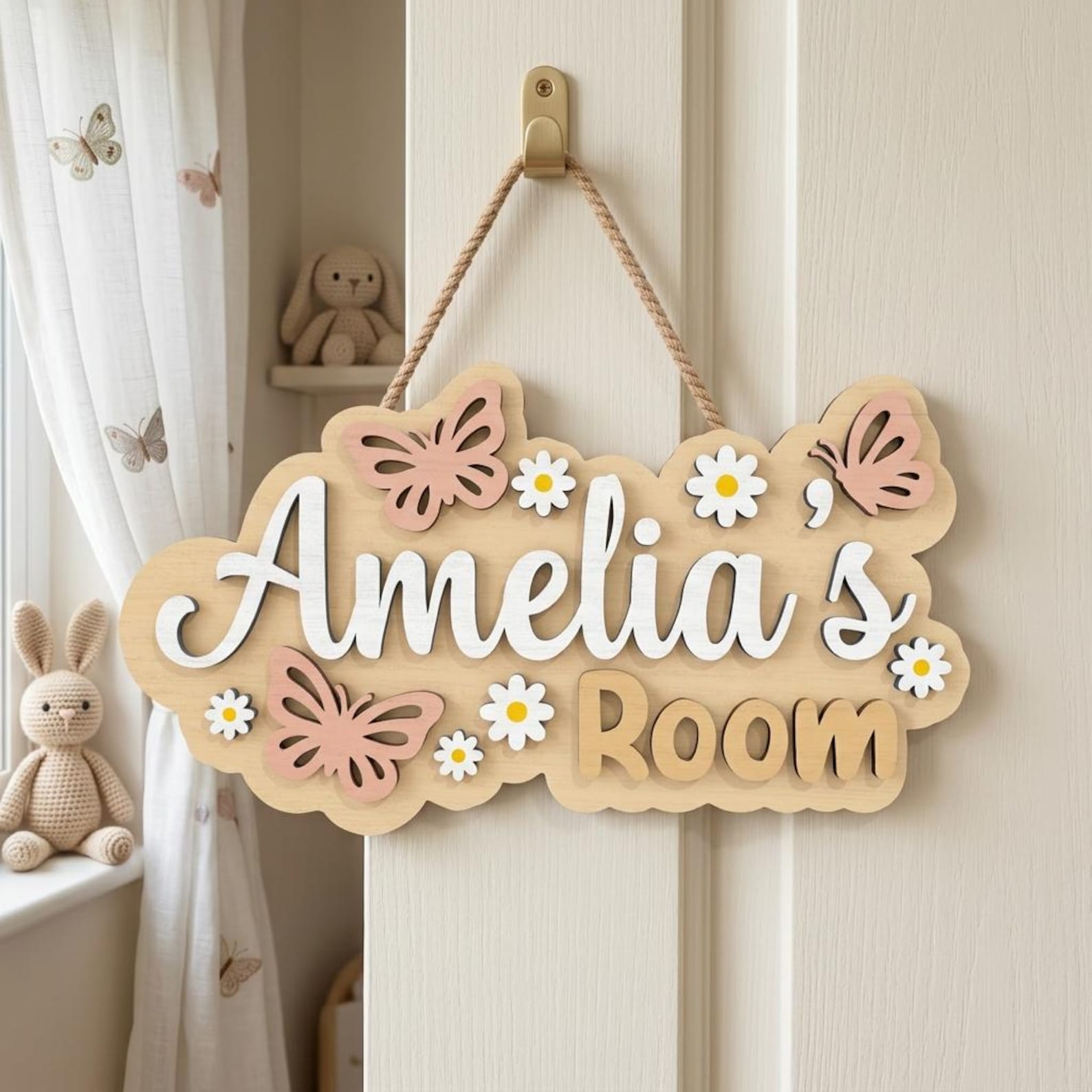 Personalized Kids Name Door Sign SVG, Custom Girl Room Sign SVG ...