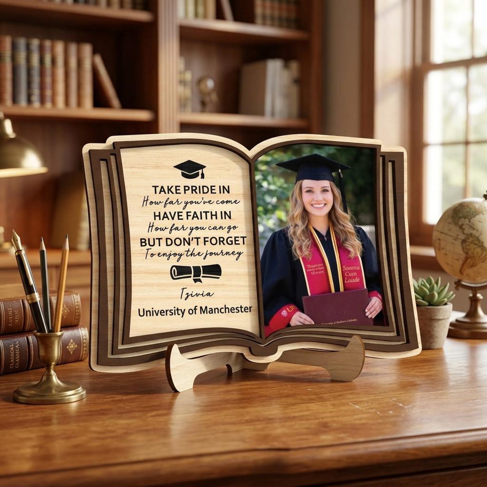 Graduation Card Frame Graduation Book Photo Frame SVG, Personalized Graduation Gift SVG ...