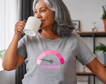 Estrogen Meter T-Shirt, Bella + Canvas 3001 Graphic Tee