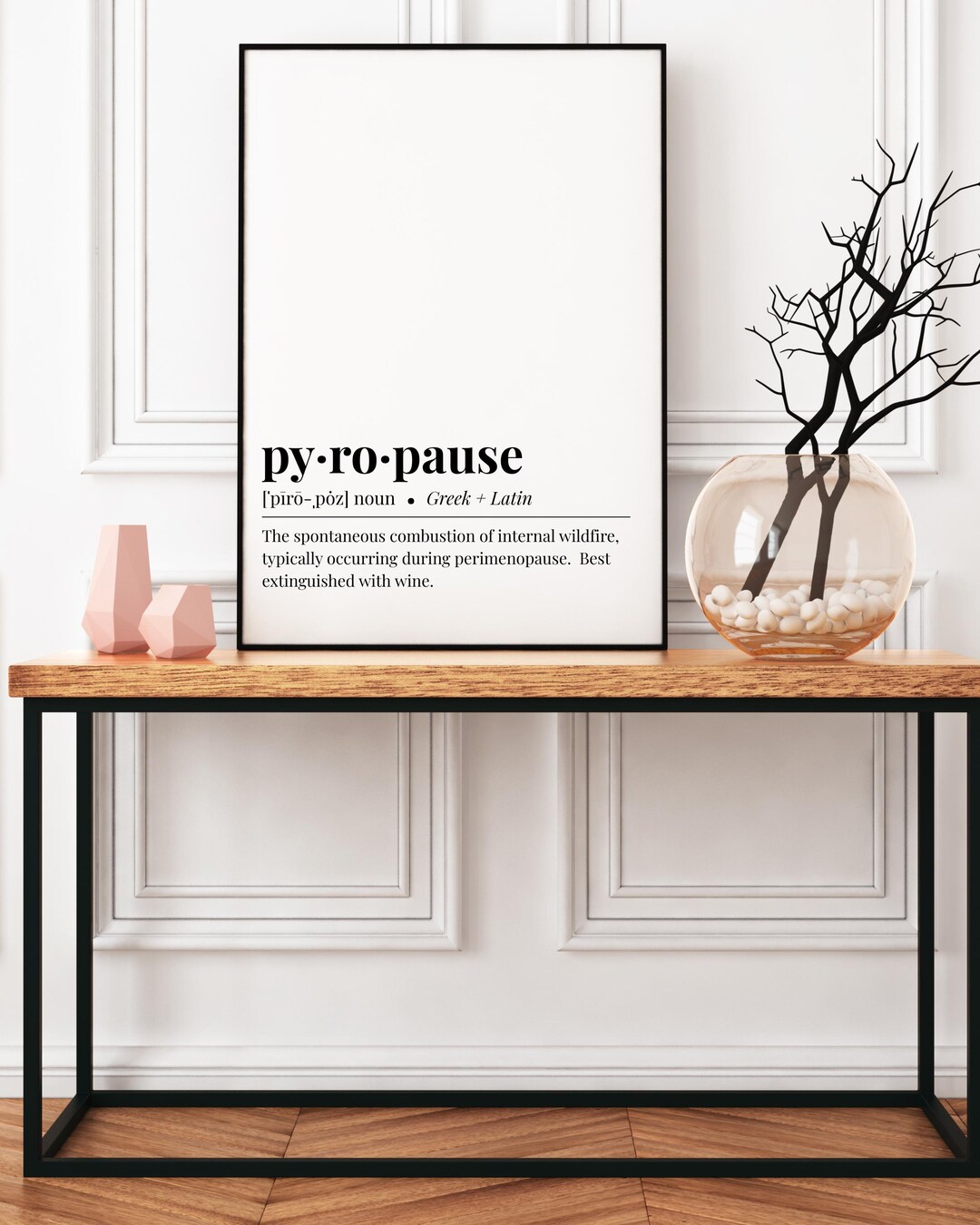 Pyro-pause™ Definition Print | Funny Menopause Wall Art | Instant ...