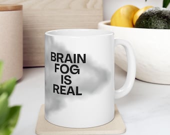 Kubek Brain Fog: zabawny prezent na menopauzę, spersonalizowany kubek do kawy