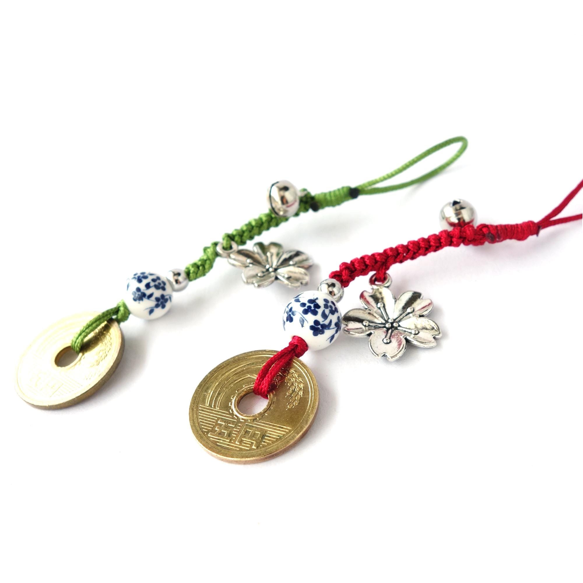 Omamori 5 Yen Coin Strap With Cherry Blossom | Shrine Blessed Coin
