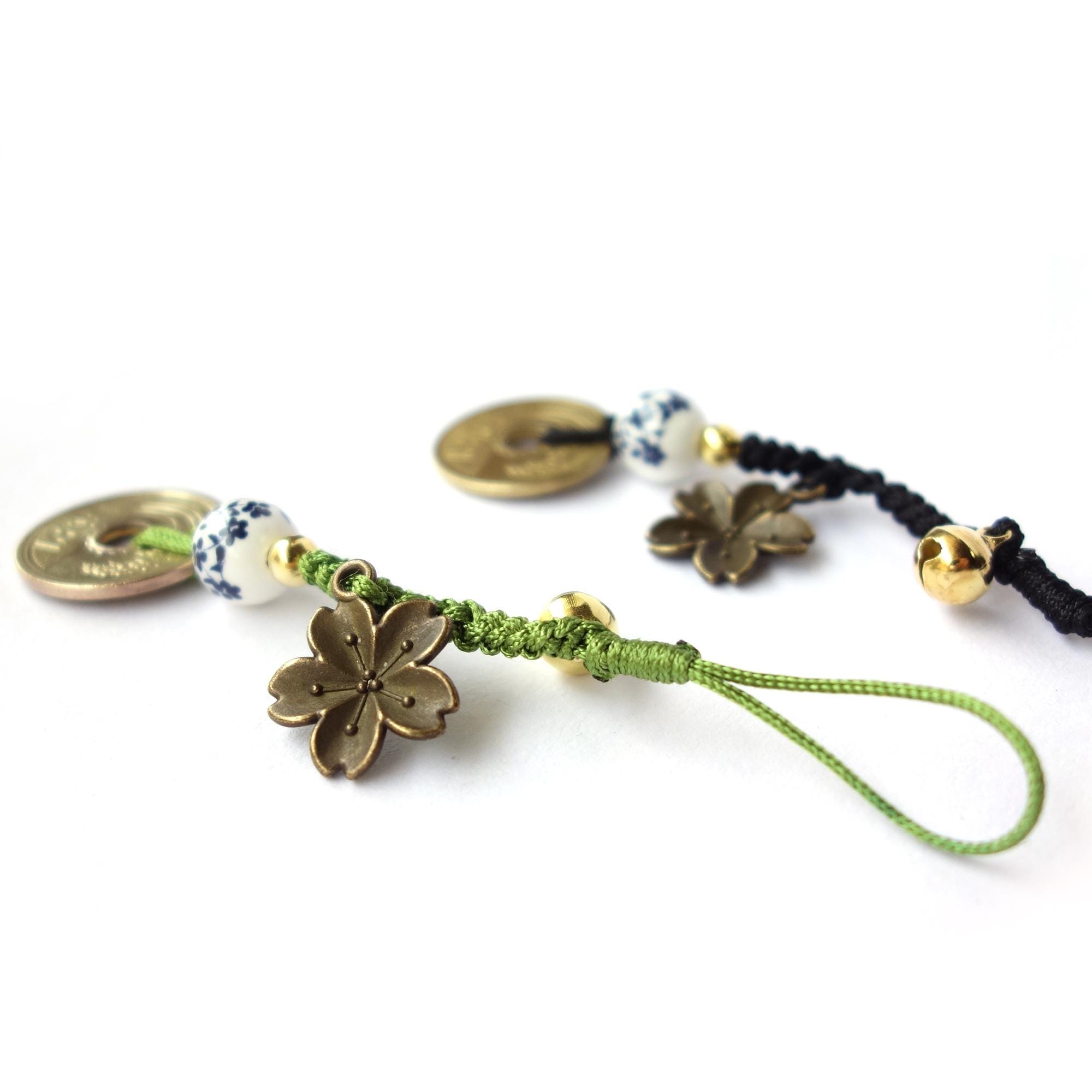 Omamori 5 Yen Coin Strap With Cherry Blossom | Shrine Blessed Coin