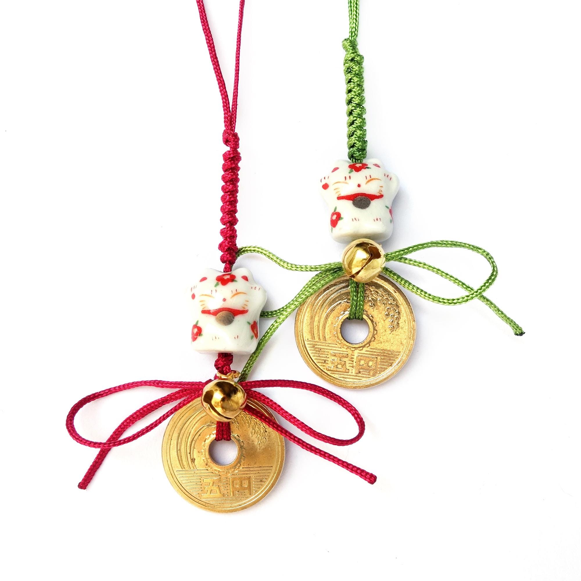 お狐様小サイズ 携帯用交換注意縄 Netsuke Keychain - Etsy