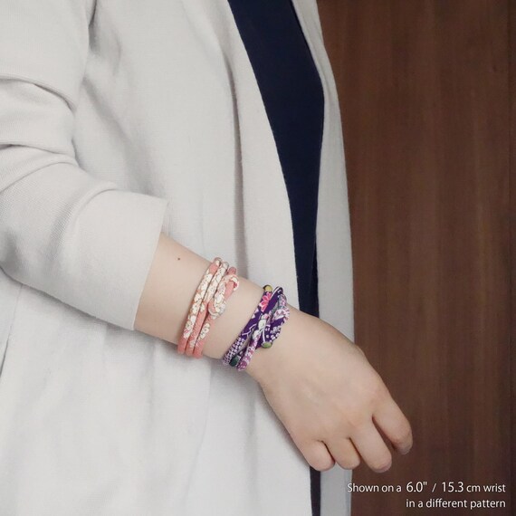Pale Yellow Kimono Bracelet Lovely Japanese Gift Chirimen
