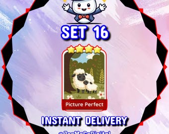 Picture Perfect - Set 16 - MonopolyGo Sticker 4 Star - Happy Harvest Album ** Instant Delivery