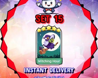 Witching Hour - Set 15 - MOGO Sticker 5 Star - Monster Mash Album ** Instant Delivery