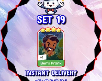 Ben's Prank - Set 19 - MonopolyGo Sticker 4 Star - Happy Harvest Album ** Instant Delivery