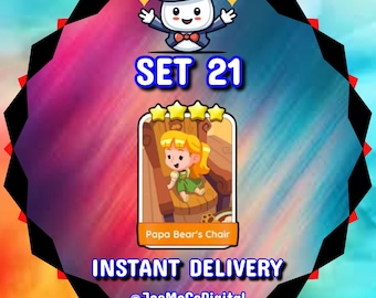 Papa Bear Chair Set 21 - MonopolyGo Sticker 4 Star - EVER_AFTER Album
