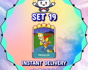 Maskottchen Set 19 - MonopolyGo Sticker 5 Sterne - Die Simpsons Album