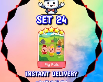 Pig Pals Set 24 - MonopolyGo Sticker 5 Star - EVER_AFTER Album
