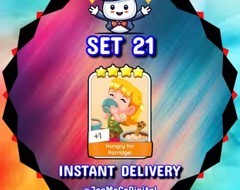 Hungry for Porridge Set 21 - MonopolyGo Sticker 4 Star - EVER_AFTER Album